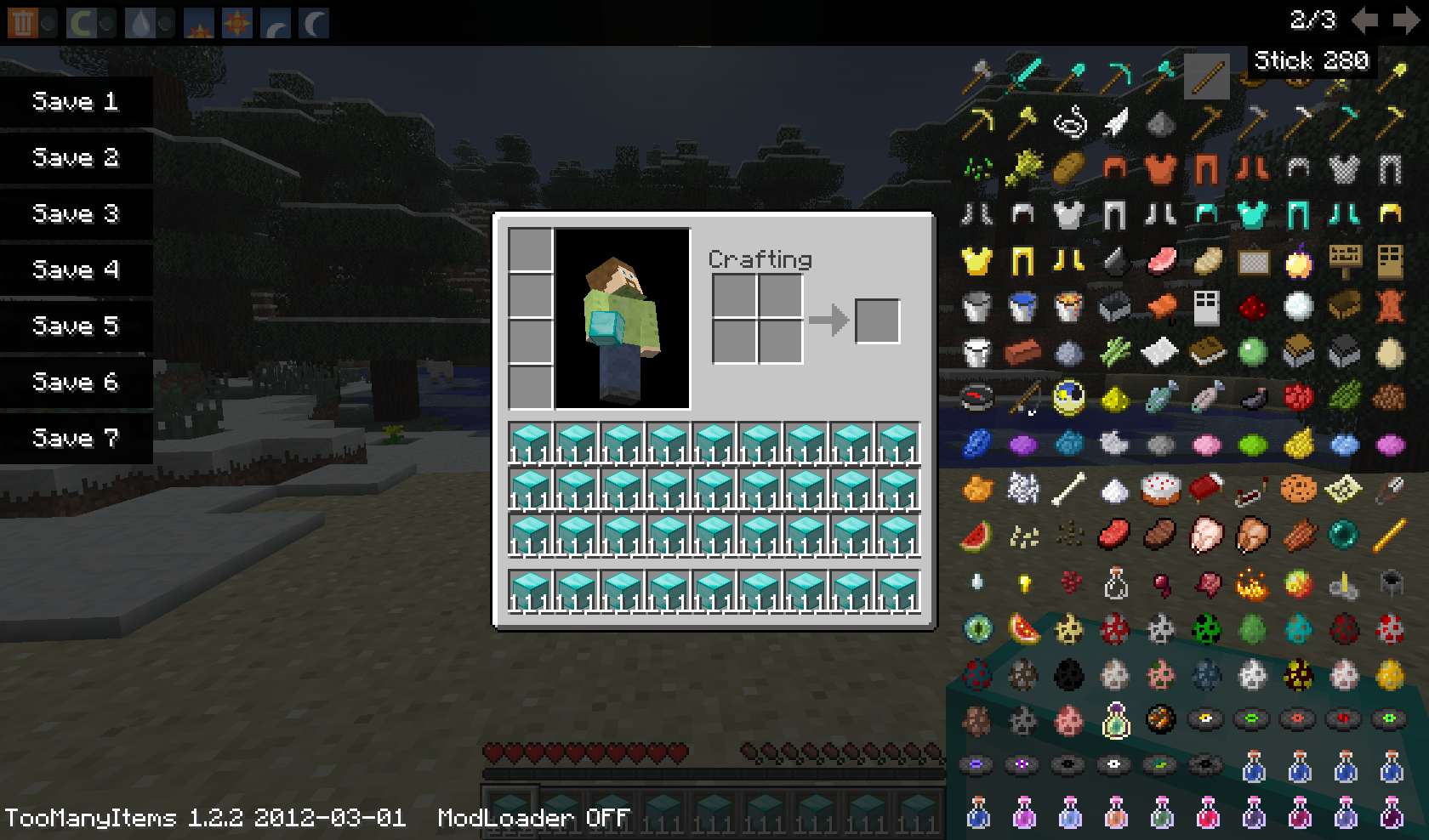 скачать TooManyItems для Minecraft 1.2.4 бесплатно