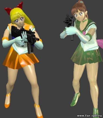 женский/девечьи/,бабский Скин админа Sailor Venus & Sailor Jupiter