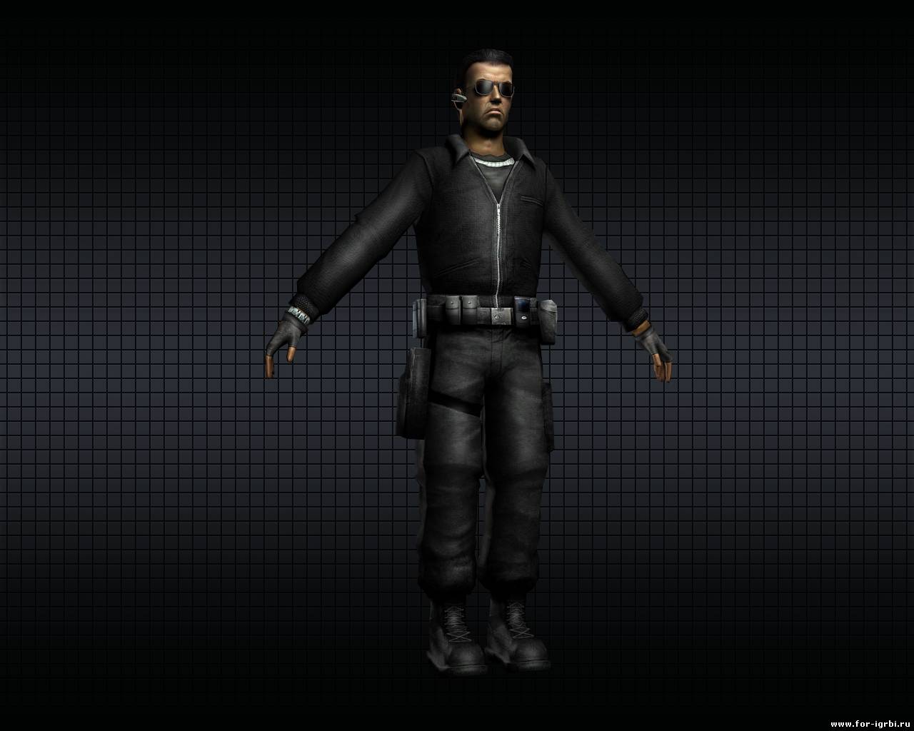 Black without glasses for T-Leet